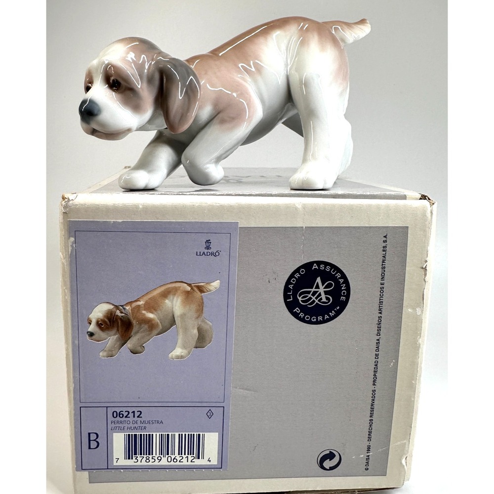 Lladro LITTLE HUNTER #06212 Puppy Dog Porcelain Figurine Original Box VTG 1995